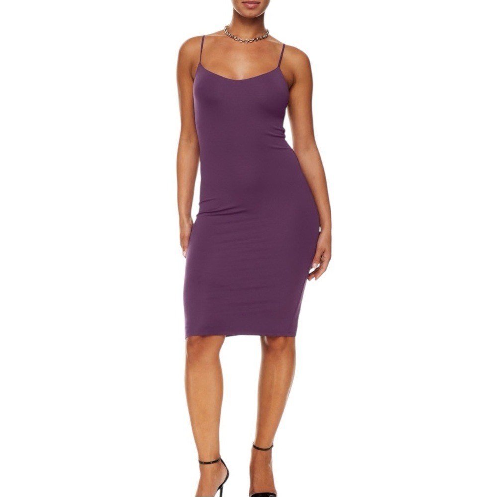Babaton Aritzia Contour Cami Midi Dress Purple Bodycon Minimal Slip Dress S